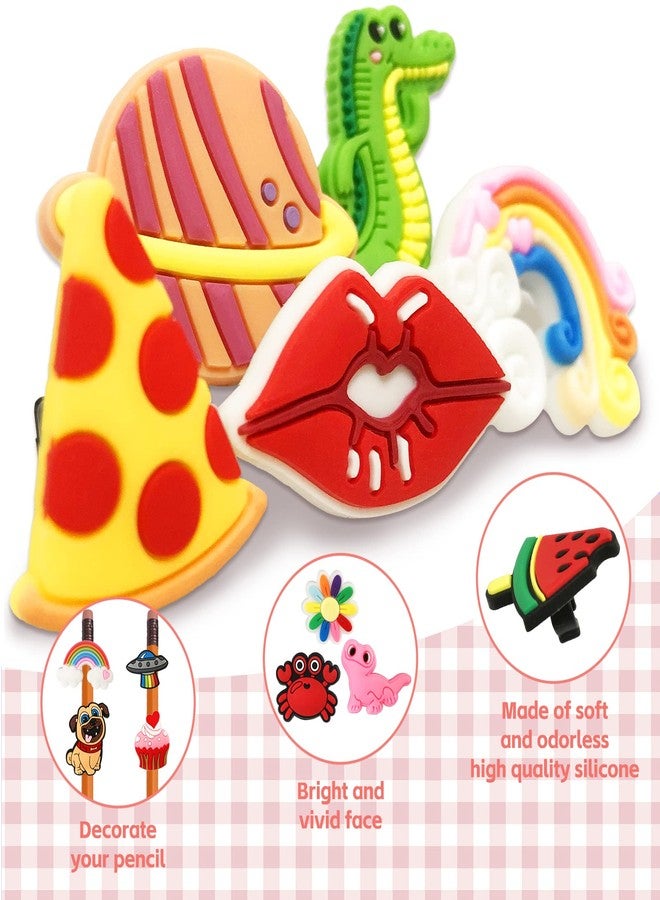 Zddaoole 60 Pcs Cute Pencil Topper Decoration, Different Pencil Clip Designs, Suitable for School Prize, Classroom Reward, Gift Idea - Image 4